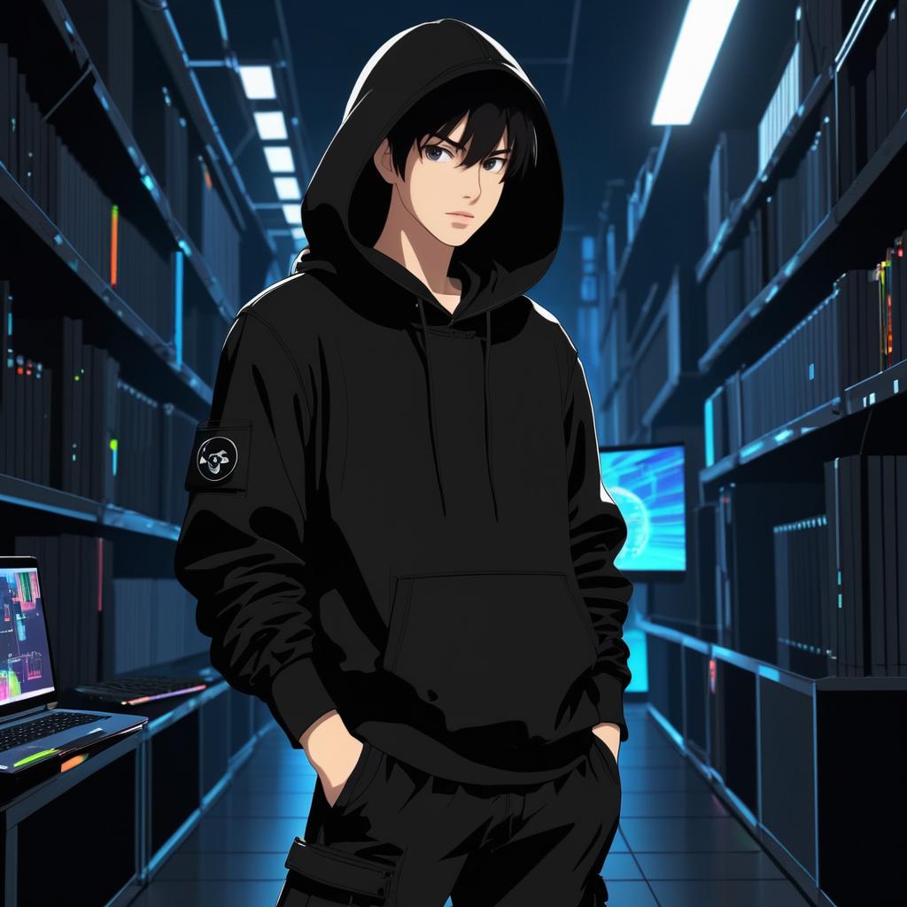 Anime Hacker in a Secret Lair