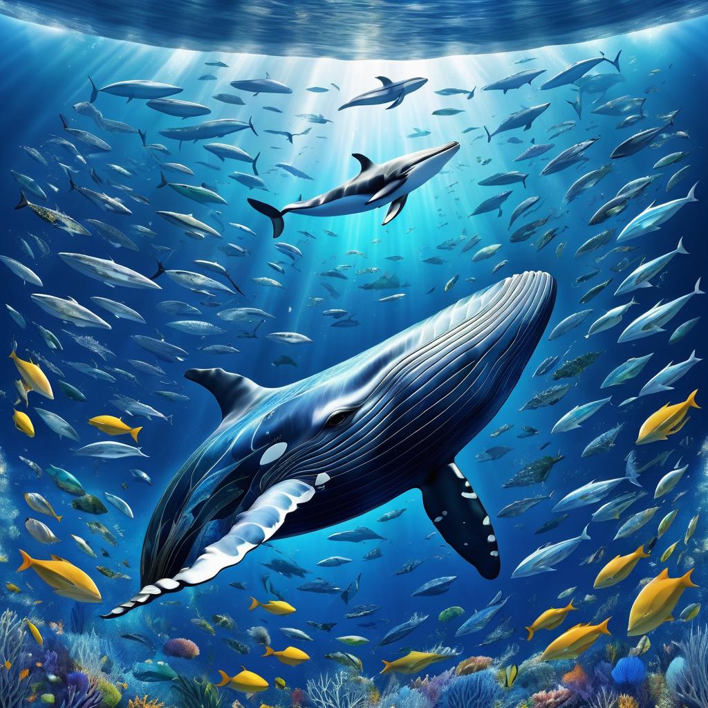 Majestic Whale in Ocean Depths Art