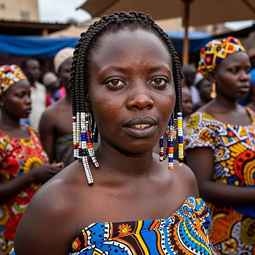 Vibrant Portrait of Resilient African Woman