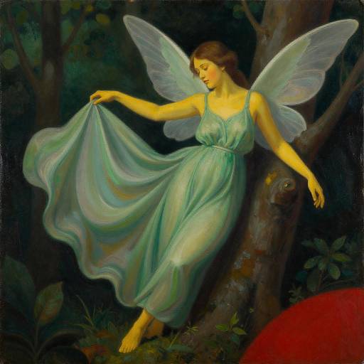 Enchanted Fairy in a Dark Forest