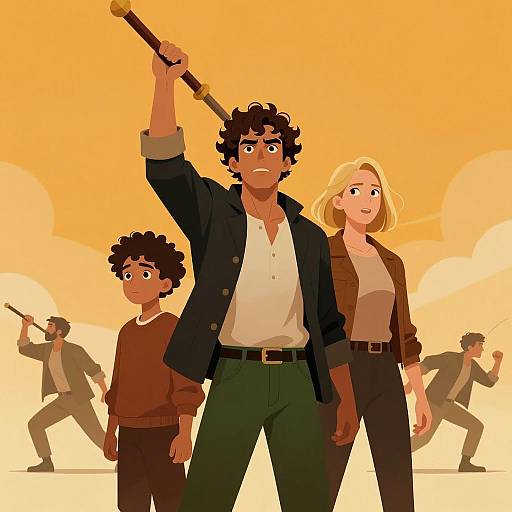 Dramatic Scene with Three Characters