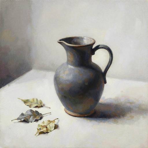 Minimalist Charcoal Ceramic Still Life