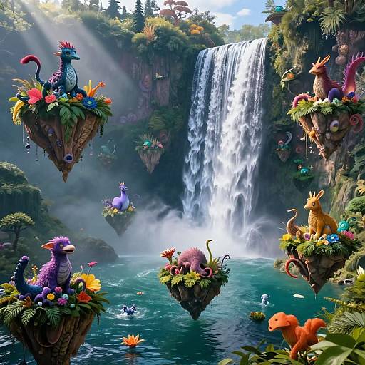 Dreamlike Escher-Inspired Mythical Archipelago