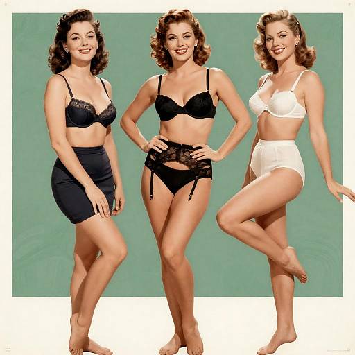 Retro Glamour: Vintage Lingerie Poster