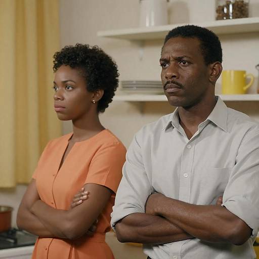 1960s Kitchen Scene with Black Couple
