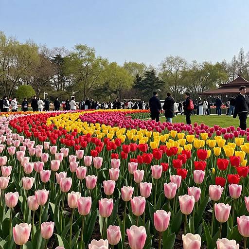 Vibrant Tulip Garden in Bloom