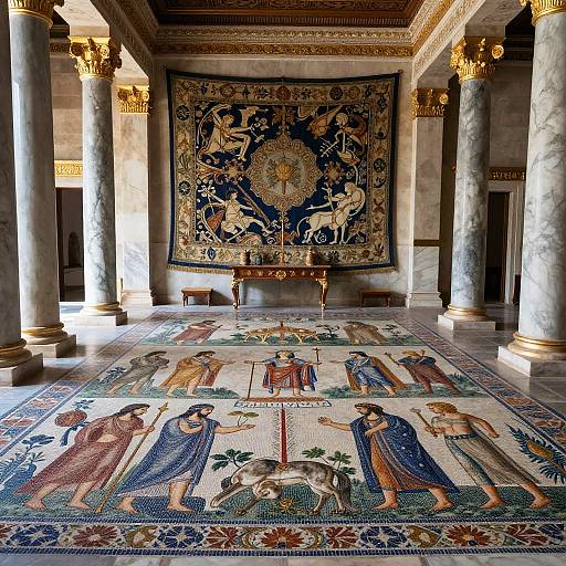 Ancient Greek Palace Interior Scene