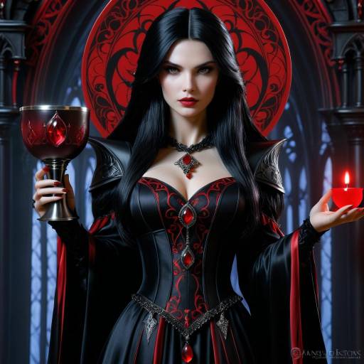 Elegant Vampire in Dark Fantasy Realm