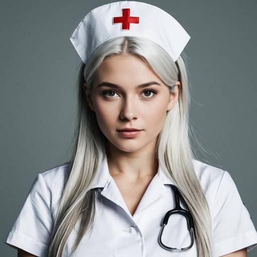 Young Female Nurse in White Uniform