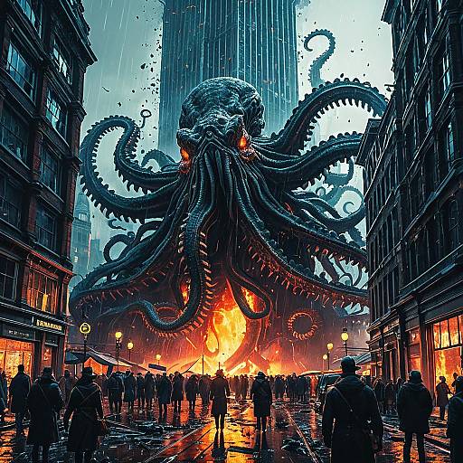 Giant Kraken Attacks Victorian London