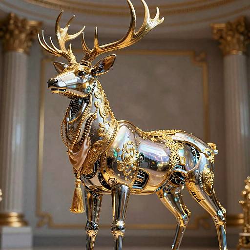 Stippling Stag Noble in Crystalline Servo-Mech