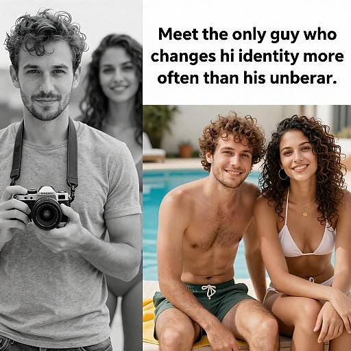 Dual Photo Collage Identity Humor Ad