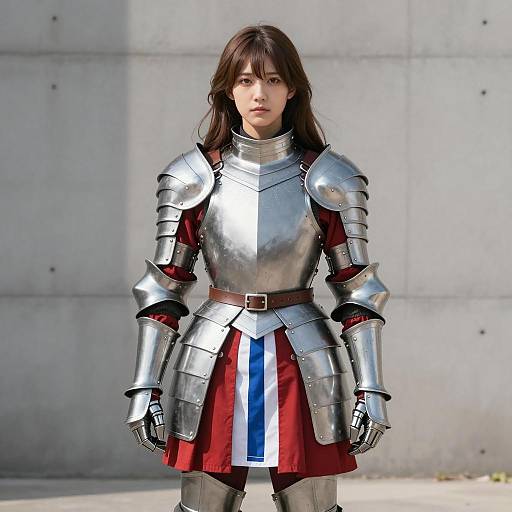 Woman in Medieval Armor Cosplay