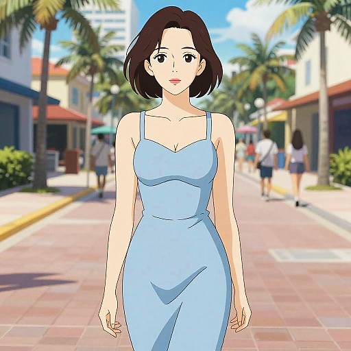 Minimalist Chic Woman on South Beach