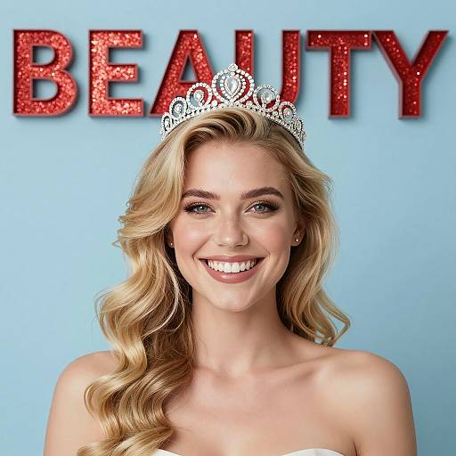 Joyful Blonde Beauty with Tiara