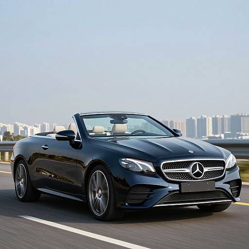 Glossy Black Mercedes E-Class Cabriolet