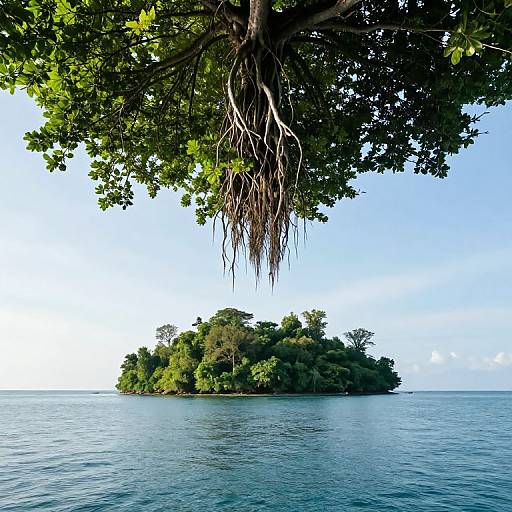 Upside-Down Floating Island Surrealism