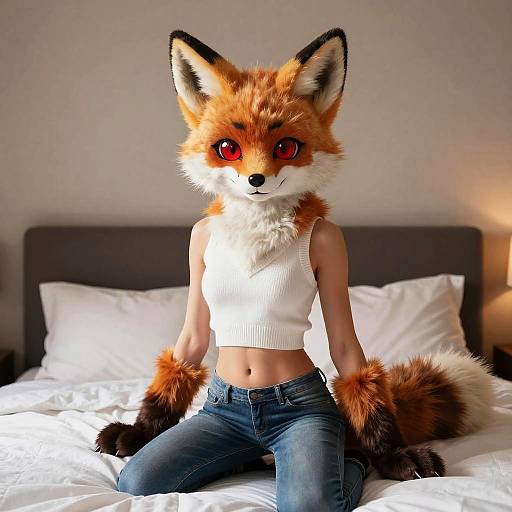 Realistic Cozy Furry Model Portrait