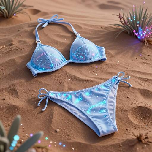 AI-Powered Slingshot Bikini in Fantasy Desert