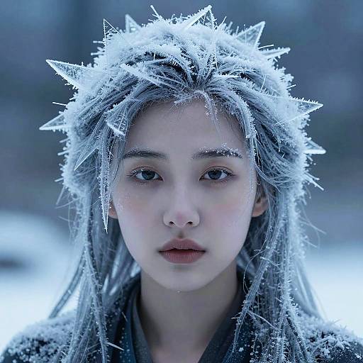 Winter Frost Hair Portrait