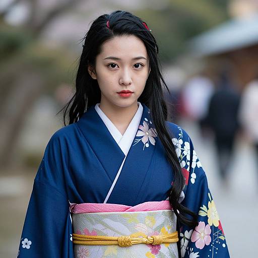 Realistic Nezuko Kimono Portrait