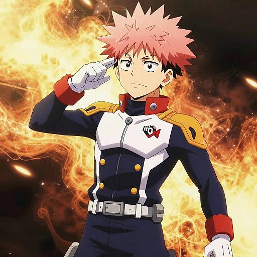 Vibrant MHA Style Anime Character