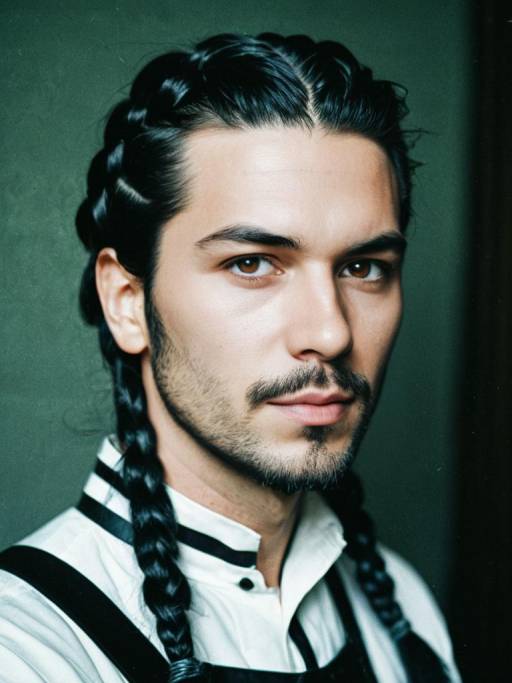 Cosplay Portraits of Braided Hairstyle Men