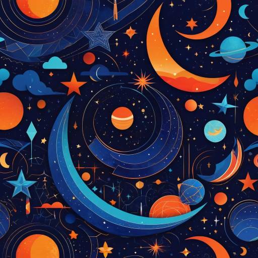 Cosmic Color Fusion: Geometric Art Design