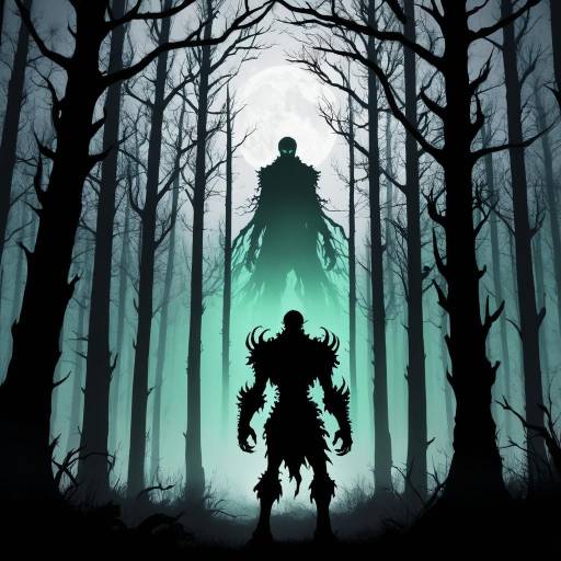 Eldritch Monster in a Foggy Forest