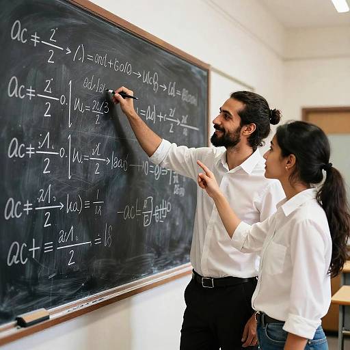 Teacher and Student Solving Complex Equations