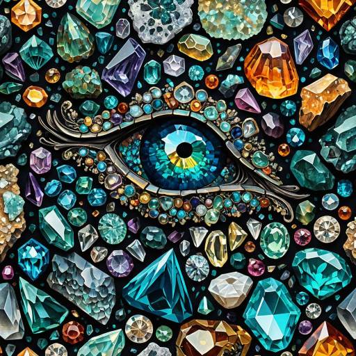 Gemstone Treasure Map with Vibrant Details Gemstone Treasure Map with Vibrant Details