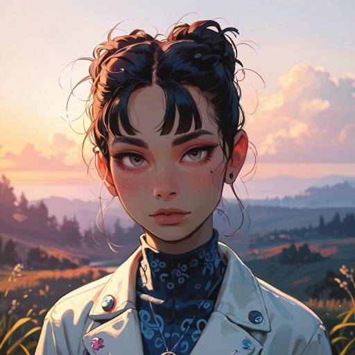 Serene Portrait of Asian Man at Sunset