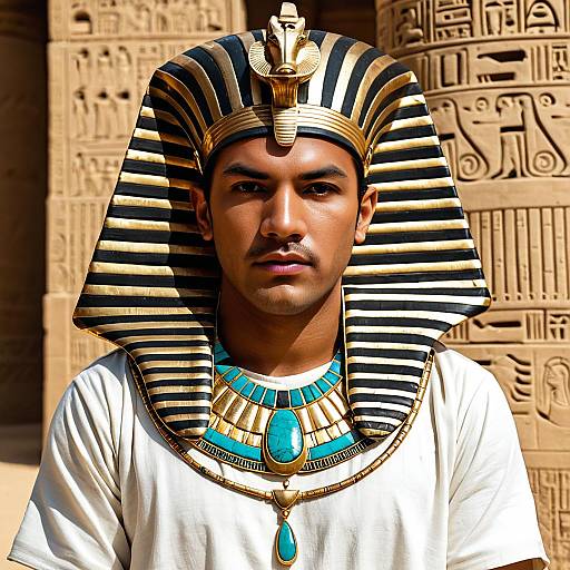 Young Man in Egyptian Pharaoh Costume