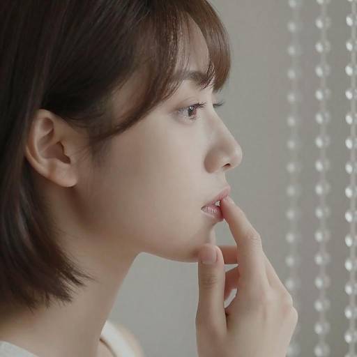 Serene Profile of a Woman in Soft Light