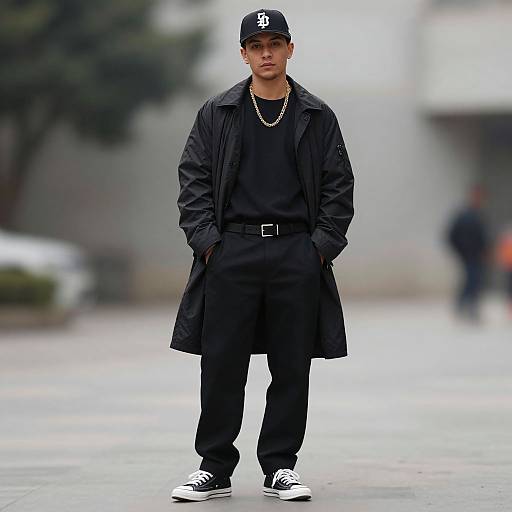Realistic Hip Hop Fashion Portrait