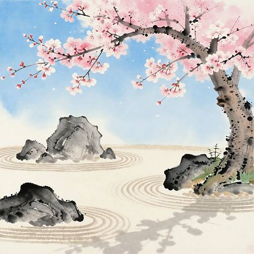 Zen Garden Bug's-Eye Ink Wash