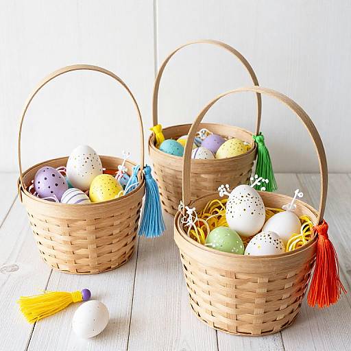 DIY Tassel Easter Egg Baskets