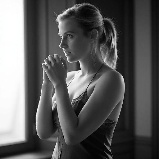 Cinematic Black and White Portrait