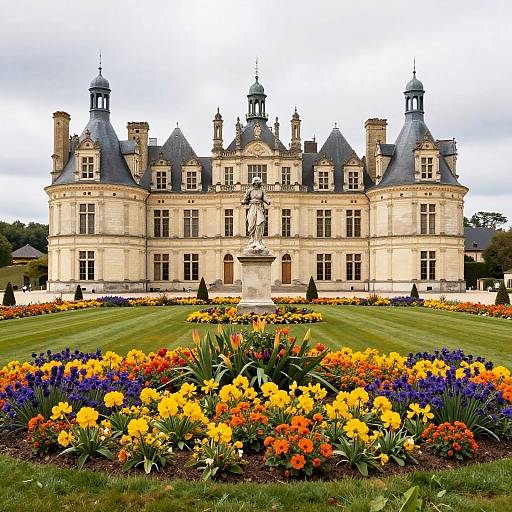 Elegant Chateau with Lush Garden