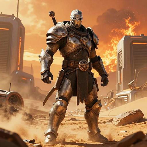 Futuristic Renegade Raider Warrior