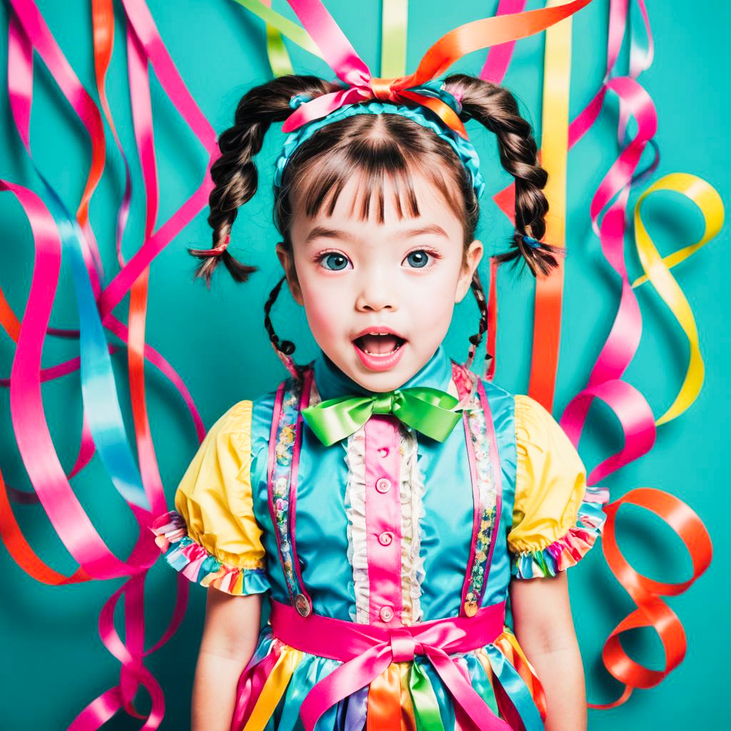 Vibrant Photo of Surprised Little Girl