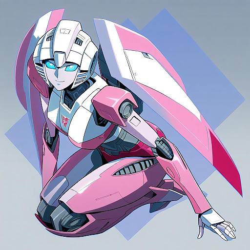 Illustration of Arcee, transformers in the style of Kimura takahiro
