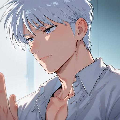 Illustration of Akagi shigeru, fukumoto mahjong in the style of Less end