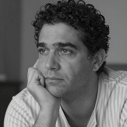 Serious Portrait of a Middle-Aged Man