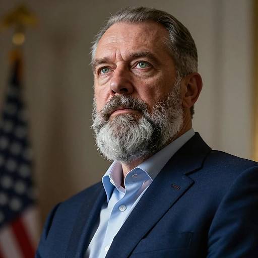 Charismatic Politician Portrait with Authority