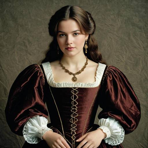 Woman in Renaissance Dress with Jewelry
