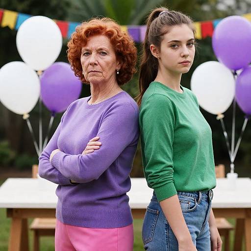 Contrasting Expressions in Outdoor Portraits