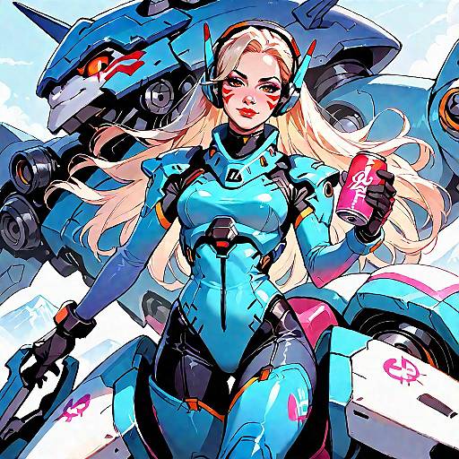 Sunset Mecha Rider in Bodysuit