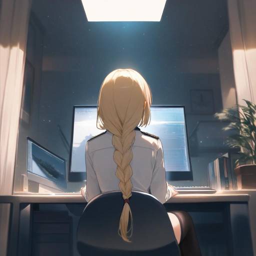Admiral Kancolle: Focused at Her Desk