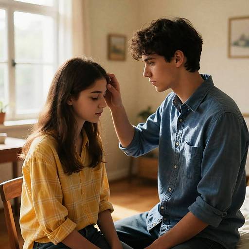 Intimate Indoor Portrait of Two Friends